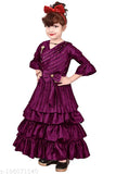 Silk blend partywear dress for cute girls aged 3-11 years, India origin