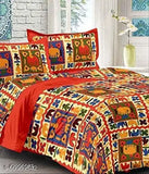 Cotton Jaipuri double bed sheets, 2 pillow covers, 160 thread count, queen-sized, India origin