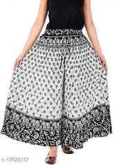 Jaipuri print cotton women's palazzo, vibrant printed net palazzo from India with free size fit (waist 28in, length 38in, hip 36in)