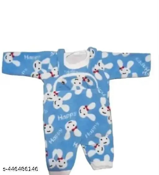 Cotton blend kids winter dungaree combo (3 pcs), printed design for newborn boys and girls