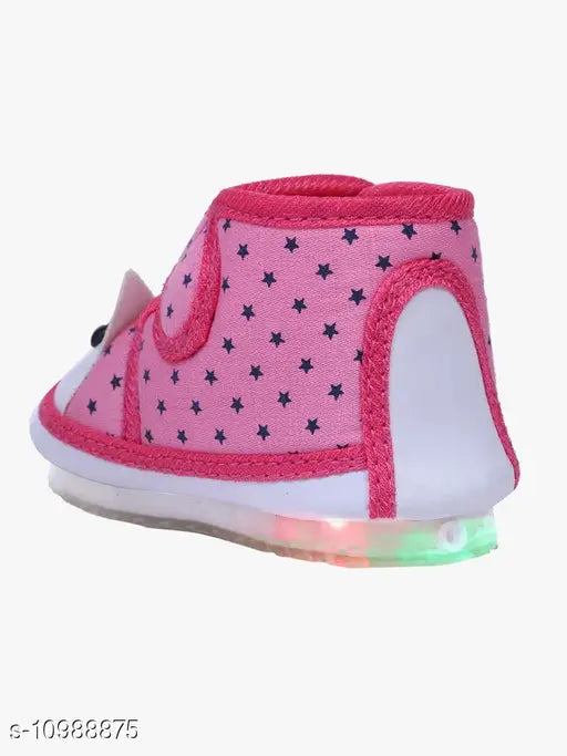 Pink PVC Chiu Kids LED Light Shoes, musical chu chu sound for toddlers (15-24 months, 6 UK)