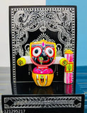 Marble wood handicraft & artifact: Lord Jagannath statue, 10cm tall, showpiece from Vignu crafts, India