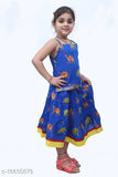 Quirky printed cotton Lehenga and choli for baby girls, 3-12 months, Indian handcrafted