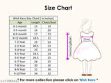 Navy blue Georgette striped sleeveless frock dress, silver kraft material, kids' wear