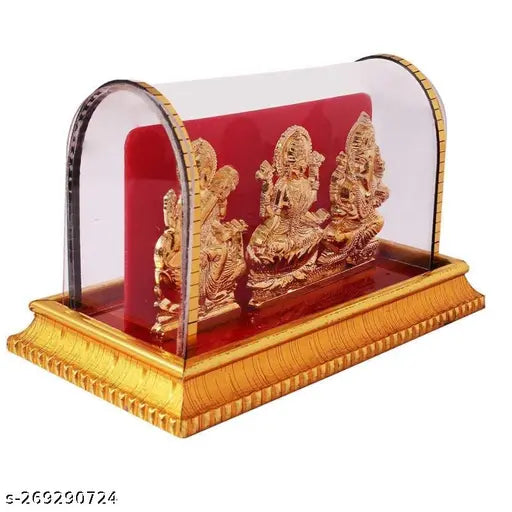 Hindu deity set: Lakshmi, Ganesh, Saraswati idol showpiece for Pooja Room or living room, Diwali festival decoration