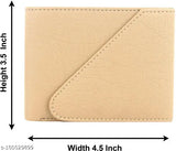 PU leather bi-fold men's wallet, 9 card slots, 2 currency pockets, secret compartment, coin pocket. Solid pattern, free size (11cm x 9cm), perfect for Diwali, Birthday, or Anniversary gifts. Made in India
