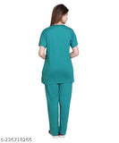 Imported cotton ladies' nightsuit with Disney and cartoon prints, short-sleeved pyjama set for women