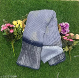 Moss chiffon silk wedding saree with heavy foil print, separate Banarasi blouse for festive and party wear