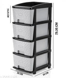 Grey plastic drawer storage organizer for clothes, books, toys, shoes, socks etc, suitable for a 4x10x10 cabinet