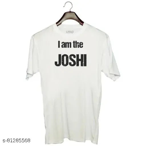 White polyester unisex round neck graphic T-shirt, printed design, casual and stylish, India origin