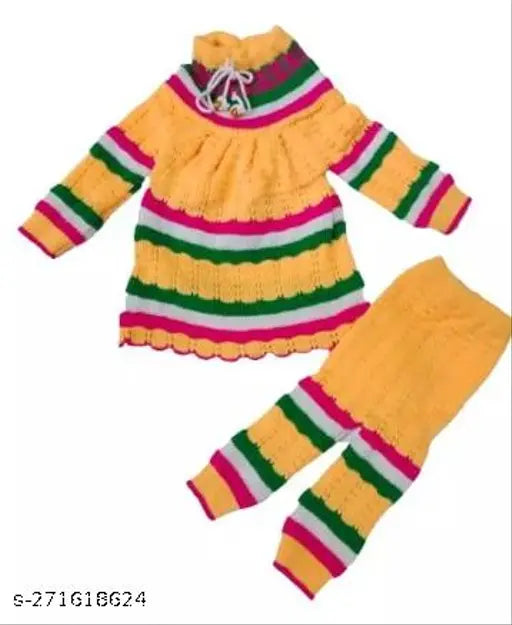 Warm wool winter sweater for girls, self-designed pattern, comfortable and breathable, India origin