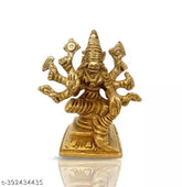 Pure brass 8-handed Varahi Amman statue, ideal for home & temple worship - intricately crafted divine idol, 5.5cm x 6cm x 3.5cm, country of origin: India