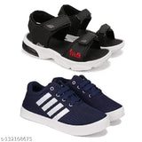 Multi-colored Earton Kids Casual Sandal with Canvas sole and PVC, lightweight & breathable, slip-resistant, daily wear & home washable