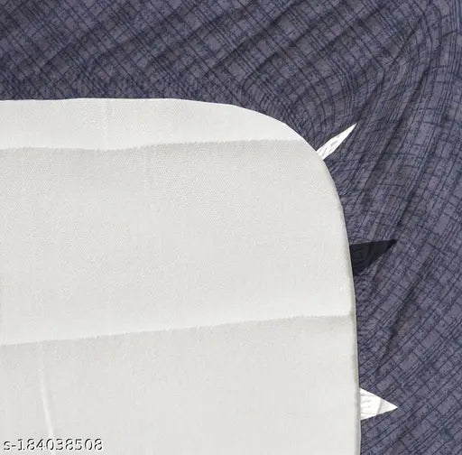 Purple glace cotton fitted bedsheet set with two pillow covers, soft, attractive, superfine quality, ideal for adult use during summer