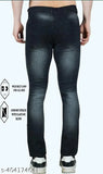Grey cotton blend rough jeans by Mevan, slim fit and durable for travel and everyday wear