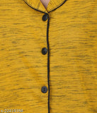 Cotton night suit set, Sevnix women's solid pyjamas with short sleeves, India origin