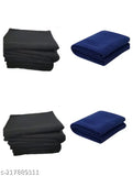Polar fleece blankets set of 4 (polyester, solid pattern), ideal for warm winter use or donation