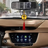 Four pack of Giftlab's Indian-made, matte finish wooden Jesus & Holy Cross car dashboard idols, ideal for religious car decor