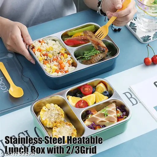 Stainless steel insulator lunch box 750ML, reusable & microoven safe for school/office use