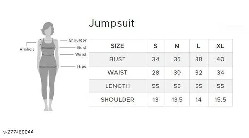 Sleeveless, solid-colored lycra jumpsuit for women. Made in India