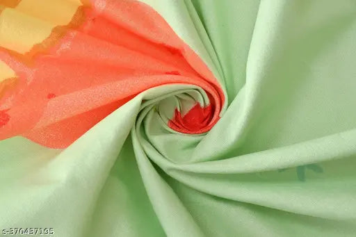 Green DWORTH Premium Cotton Elastic Fitted Bedsheets, double bed, 250 TC super soft, 78x72+10 Mattress size