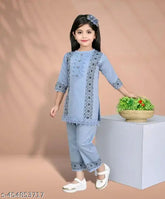 Printed cotton pyjama set for kids, Yukonn Brand's stylish and comfortable baby girl dress with cotton silk lining