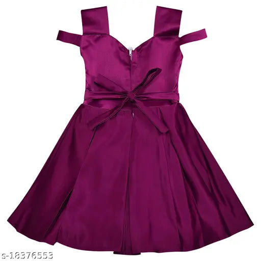 Silver Kraft cotton solid party dress for babies, suitable for 3-6 months to 5-6 years, spruced up dress from India