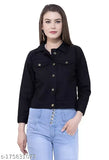 Trendy solid denim regular fit women's jackets (pack of 2), three-quarter sleeves, India origin