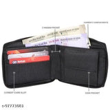 Brown faux leather Classic World wallet for men, features 2 compartments, 5 card slots, coin pocket, and zip lock. Ideal for daily use and gifting." (98 characters)