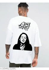 Oversized cotton Lana Del Rey print t-shirt, short sleeves, trendy apparel
