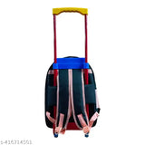 Peach pebbled polyester waterproof school trolley bag (30/40L), durable and spacious for kids' books