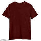 Maroon cotton Hindu spiritual Bhakt T-shirt, print of Mahadev Bhagwan Damru Trishul, ideal for party wear and devotional wear, ethically sourced, machine washable