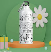 White Aluminium Panda Printed Sipper Bottle 750ml - Eco-friendly, trendy gifting for kids, adults, and friends