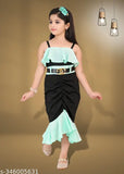 Cotton mermaid bodycon dress, sequin-embellished partywear for girls aged 1-11 years