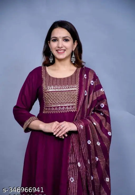 Rayon embossed long kurti, printed combo office wear, three-quarter sleeves, multiple sizes available