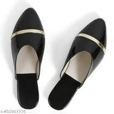 Patent leather women's fancy heel bellies sandal - comfortable soft sole for walking, working, party wear, and casual wear
