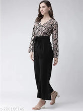Printed Lycra jumpsuit for women, long sleeves, vibrant net pattern. Available in multiple sizes: XS-XXXXL. Made in India