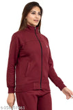 Solid fleece women's jacket, YHA quality, comfy blended cotton, modern color