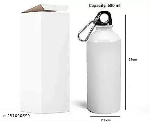 Aluminum BTS printed sports sipper bottle (600ml), square keychain, for gym, yoga, kids, adults - unique design for lifestyle events, India-origin premium quality