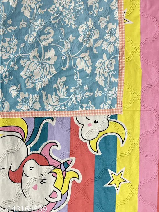 Reversible double bed quilted cotton comforter by Shri Sanwalia - ideal for year-round comfort & AC use