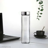 Clear glass reusable travel drinking fridge bottles (pack of 3) - eco-friendly choice for sustainable hydration