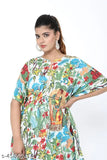 100% pure cotton Jaipur Kaftan set with pants, comfortable casual nightdress for home or outing in adjustable sizes M-XXXL