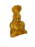 Golden ceramic Mariamman Statue, exquisite Amman idol for sacred Pooja Room decor, 13cm L x 24cm H