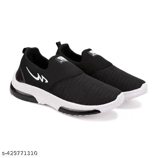 Kids' polyvinyl slip-on sneakers, solid color design, ideal for walking or running, size 4-12 years, made in India