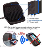 Brown leather wallet with 9 slots for cards and 2 pockets for money, genuine leather accessory for men or women