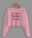 Pink cotton blend long sleeve printed net top, versatile and stylish elevated wardrobe basic for women's everyday look