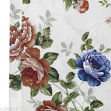 Glace Cotton Floral Double Bed Ultrasonic Comforter/Quilt, 100% Microfiber, machine washable, durable and lightweight