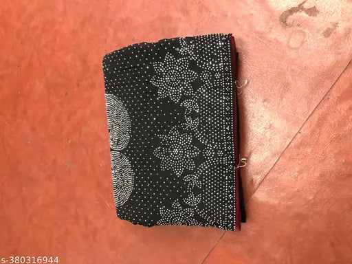 Georgette Silk Diamond work Fashionable Trendy Saree with Chiffon blouse, embroidered pattern, India origin