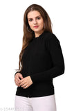 Women's black casual zip jacket, solid polycotton with long sleeves, available in various sizes from XS to 6XL for versatile occasions, India-made style