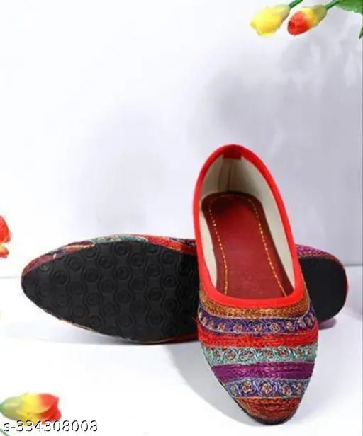 Embellished synthetic leather red bindi BL, Indian slip-on accessory for traditional attire
